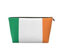 Irish Flag Print Makeup Bag for Women Waterproof Leather Travel Toiletry Bag for Toiletries Cosmetic Bag