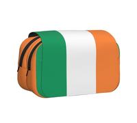 Irish flag print Makeup Cosmetic Bag Stationary Kawaii Pencil Box Pouch Gadget Organizer Bag with Zipper