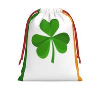 Irish Flag Print Multi-Functional Drawstring Reusable Gift Pouch Daily Storage All Occasions Use