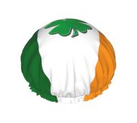 Irish Flag Print Reusable Bath Shower Caps For Women Long Hair,Double Layer Bathing Shower Hat
