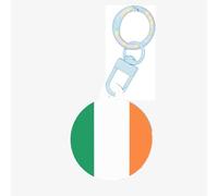 Irish Flag Print Round Acrylic Pet Tag, Dog Neck Pendant Tags for Pets Circular Dog Cat Collar Name Tags