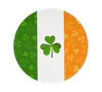 irish flag Print Round Mousepad, Rubber Base Computer Mousepad for Laptop, Desktop and Gaming