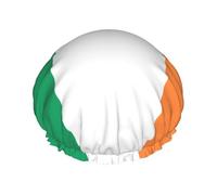Irish Flag Print Shower Essentials Bonnet For Women, Large Washable Elastic Band Bath Hair Wrap Shower Cap