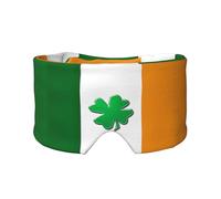 Irish Flag Print Sleep Eye and Ear Muffs Mask - Adjustable Yoga Travel Headband, Keep Warm Shading Comfortable Aid