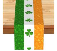 Irish Flag Print Table Runner For Holiday Home Dining Kitchen Coffee Rustic Decor Gift Party
