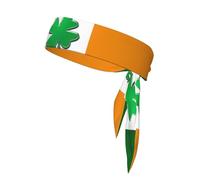 Irish Flag Print Tennis Tie Headband Hair Band Unisex Sport Head Tie for Basketball,Running,Karate