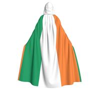 Irish Flag Print Unisex Adults Hooded Cloak Cape,Hooded Robe Cloak,Oversized Hood Cloak,Halloween Cloak