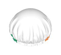 Irish flag Print women Shower Caps Bath Cap Reusable Waterproof Double Layers Hair Cap Comfort