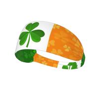 irish flag Print Workout Headbands for Women Elastic Sports Hairband Yoga Cooling Sweatbands