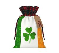 Irish Flag Print Xmas Drawstring Gift Bag Wrapping Needs For Christmas Bags Holiday Party Favors