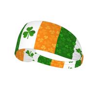 irish flag Printed Athletic Head Wrap, Non Slip Hair Band, Keeps Sweat Out of Eyes for Yoga Gym Workout