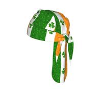 irish flag Printed Breathable Cycling Cap, Moisture Wicking Headwrap Do Rag, for Tactical Paintball Use