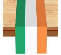 Irish flag Printed Farmhouse Table Decor, Spring Picnic Runner, Autumn Leaf Party Ornament