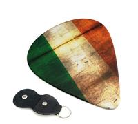 Irish Flag Printed Guitar Picks 6 Pcs Guitar Plectrum Acoustic Electric Guitar Pick For Bass Electric Acoustic Guitars Ukulele Thin Medium Thick Set 0.96mm
