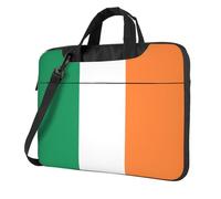 Irish flag Printed Laptop Crossbody Bag Crossbody Briefcase Easy To Use When Traveling For Business, Black, 14 inch