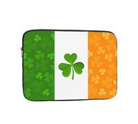 Irish Flag Printed Laptop Sleeve, 13 inch Computer Bag, Suitable for Office, Travel, Commuting, and Business Trips.