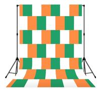 Irish flag Printed Photography Background, Reinforced Stitched Edge Cloth, Smooth Backdrop for Portraits
