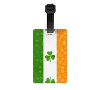 Irish Flag Printed PVC Luggage Tag Travel Anti Lost ID Label Personal Info Tag for Backpack and Suitcase