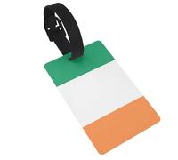 Irish Flag Printed Small Luggage Tags Portable Bag ID Holders with Adjustable Strap for Travel Gear