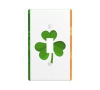 Irish Flag Printed Wall Plate, Polycarbonate Decorative Socket Cover for Home & Office