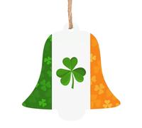 Irish Flag Printing Bell Shape Christmas Decoration Set - Can be Hung on Christmas Trees and Windows - 6-Piece Set