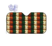 Irish Flag Printing Thickened Car Sunshade Keep Car Interior Cool.Universal Windshield Sun Shade Fit For Cars.Suvs