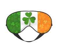 Irish Flag Prints Double-Sided Eye Mask Adjustable Design Light-Blocking and Breathable Suitable for Rest and Travel.