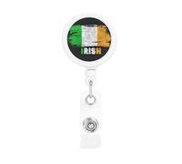 Irish Flag Retractable Badge Holder Bulk ConvenientBadge Reels Badge Clip for NurseTeacher Student Office Staff Name Tag
