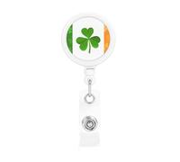 Irish Flag Retractable Badge Holder is Durable Sturdy Comes with A Lanyard for Office Hospital Staff Wearing