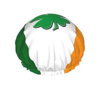 Irish Flag Reusable Luxury Shower Cap For Women, Double Layer Protective Elastic For Women Spa