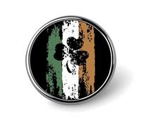 Irish Flag Round Brooch Pins Badge Printed Button Tie Lapel Backpack Pin Decoration for Women Men