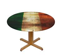 Irish Flag Round Table Cloth Medium Washable Polyester Round Tablecloth,Suitable for Round Table Octagonal Table