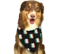 Irish Flag Shamrock Dogs Decoration Accessories Soft Pets Triangle Bibs Scarf Durable Pet Neckerchief Scarves For Parties, Birthdays, Everyday Wear 30X70Cm
