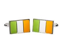 Irish Flag Shirt Cufflinks - Flag of Ireland - Presented in Onyx Art Cufflink Box