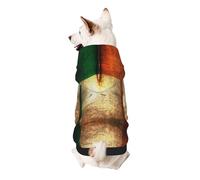 Irish Flag Small Dog Hoodie Cute Printed Pet Sweater with Hood for Small Breed Dogs, Lightweight Comfortable