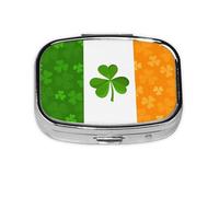 Irish Flag Square mini Pill Box, Travel Pill Box, can be Put into Wallet or Pocket to Store a Variety of Small Items