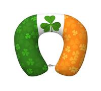 Irish Flag U-Shaped Pillow, Comfortable and Portable, Suitable for Office, Travel, Rest, and Relieve Neck Pressure