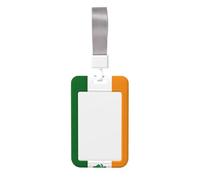 Irish Flag Vertical Id Card Badge Holder with Neck Strap, Printed Waterproof Name Card Holder for Work Office Nurse School