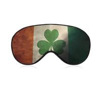 Irish Flag with Shamrock Sleep Mask Adjustable Eye Shade Cover