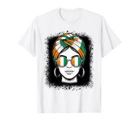 Irish Flag Woman Turban Sunglasses National Pride T-Shirt