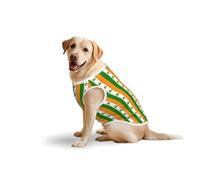 Irish Flagprint Medium Large Pets Vest Breathable Summer Lightweight Sleeveless Tank Top T-Shirt