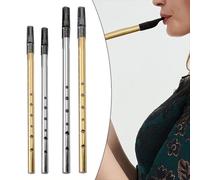 Irish Flute Premium Brass Tin Whistle Designed for Easy Handling and Rich Tone (Gold D Tone)