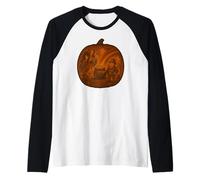 Irish Folklore Banshee and Leprechaun Halloween Raglan Baseball Tee