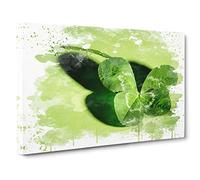 Irish Four Leaf Clover V3 Canvas Print for Living Room Bedroom Home Office Décor, Wall Art Picture Ready to Hang, 30 x 20 Inch (76 x 50 cm)
