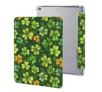 Irish Four Leaf Lucky Clovers Happy St. Patrick's Day Case Compatible for IPAD 2017/2018/Air1/Air2 (9.7in) Tablet Cases Protective Stand Cover