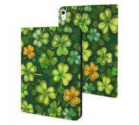 Irish Four Leaf Lucky Clovers Happy St. Patrick's Day Case Compatible for ipad Air5/air4 (10.9in) /ipad Pro 2018(11in) Tablet Cases Stand Protective Cover with Sleep/Wake