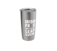 Irish Frog with Extra Leap Luck St Patricks Day Stainless Steel Insulated Tumbler