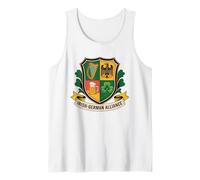 Irish German Alliance Flag Golden Harp Eagle Harp Beer Tank Top