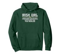 Irish Girl Knows More Than You Realize St Patrick's Day Pullover Hoodie