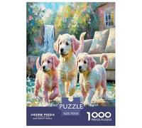 Irish GlenofImaal Terrier 1000 Piece Jigsaw Puzzles Fun Challenging Modern Pet Dog Educational Game Beautiful Decoration for Adults And Kids Age 70x50cm/1000pcs